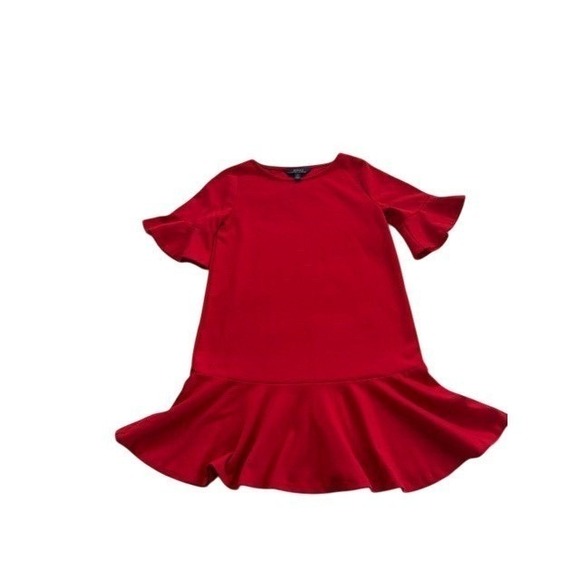 Polo Ralph Lauren Other - Polo Ralph Lauren Girls Red Ruffle Sleeve Dress Size 10
